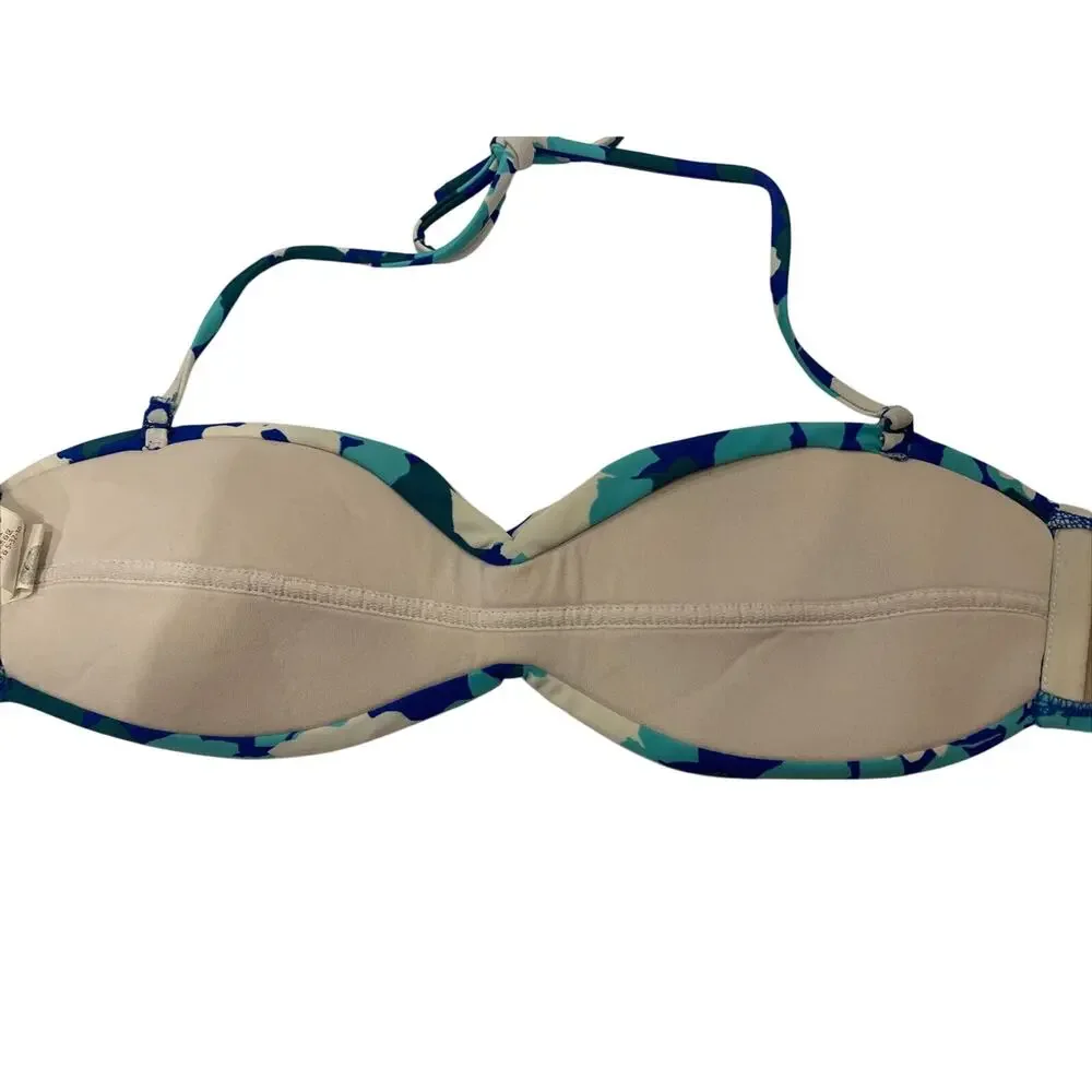 Gap Body Women's Size Small S Bikini Top Blue Floral - EUC
